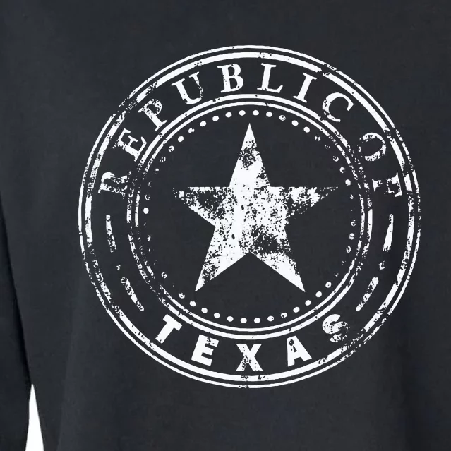 Republic Of Texas Cropped Pullover Crew