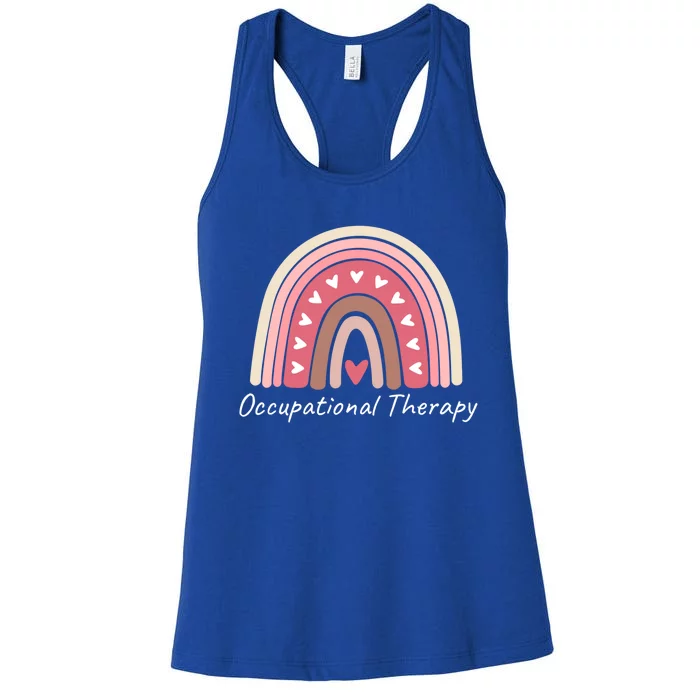 Rainbow Occupational Therapy Gift Cute Pink Boho Chic Ot Great Gift Women's Racerback Tank