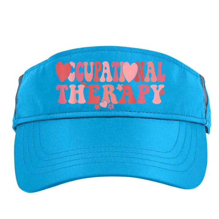 Retro Occupational Therapist Valentine's Day Therapist OT Adult Drive Performance Visor