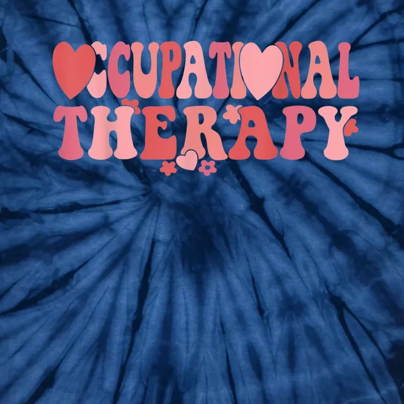 Retro Occupational Therapist Valentine's Day Therapist OT Tie-Dye T-Shirt