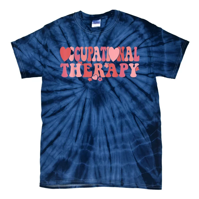 Retro Occupational Therapist Valentine's Day Therapist OT Tie-Dye T-Shirt