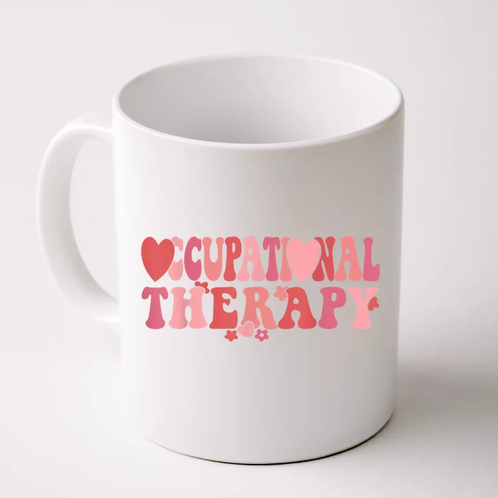 Retro Occupational Therapist Valentine's Day Therapist OT Front & Back Coffee Mug