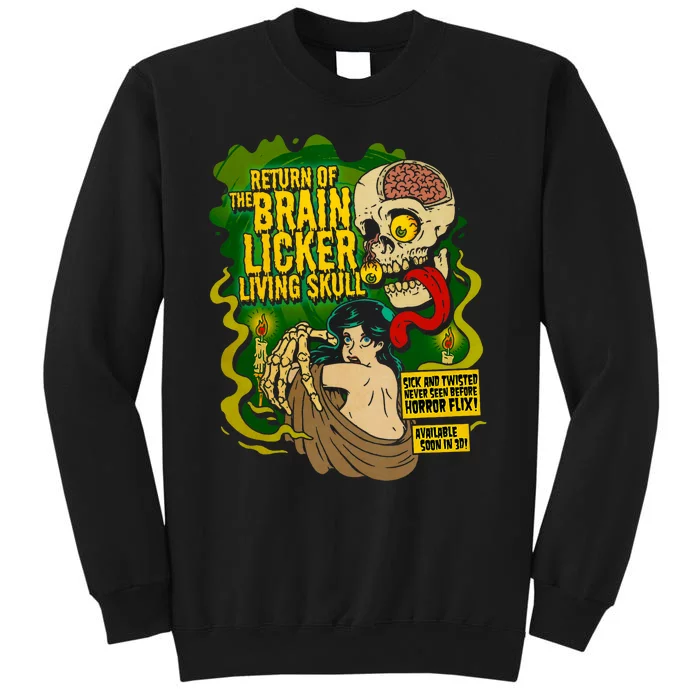 Return Of The Brain Licker Living Skull Pinup Horror Movie Sweatshirt