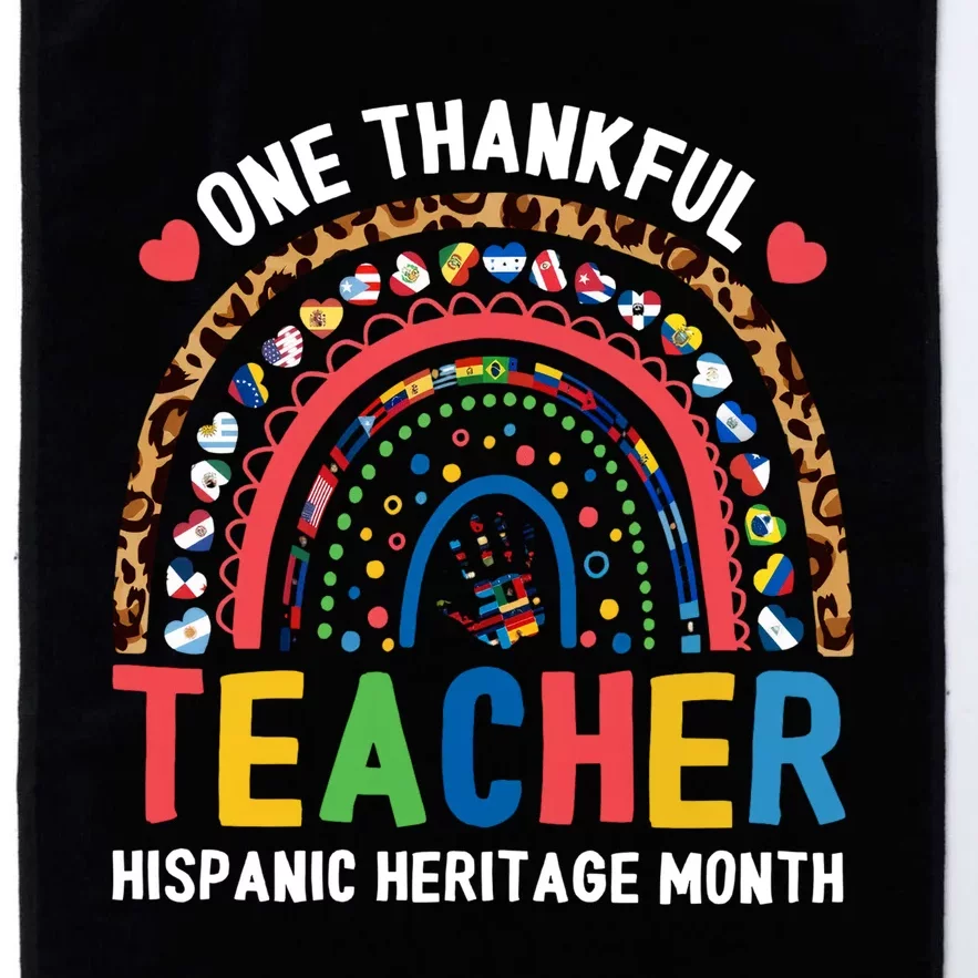 Rainbow One Thankful Teacher Hispanic Heritage Month Platinum Collection Golf Towel