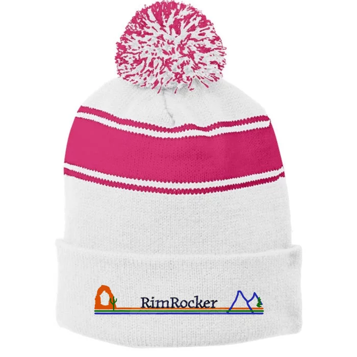 Rimrocker Offroad Trail Stripe Pom Pom Beanie