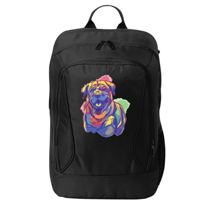 Rottweiler Colorful Dog City Backpack