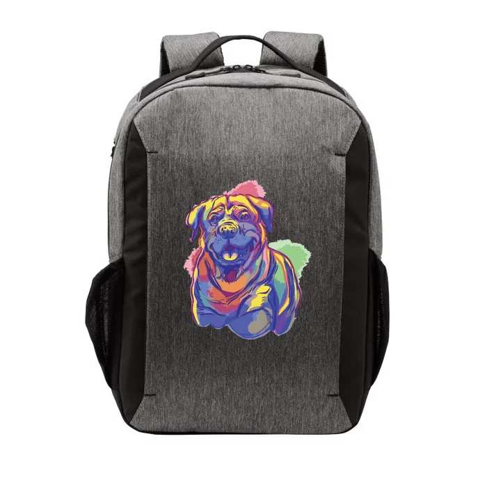 Rottweiler Colorful Dog Vector Backpack