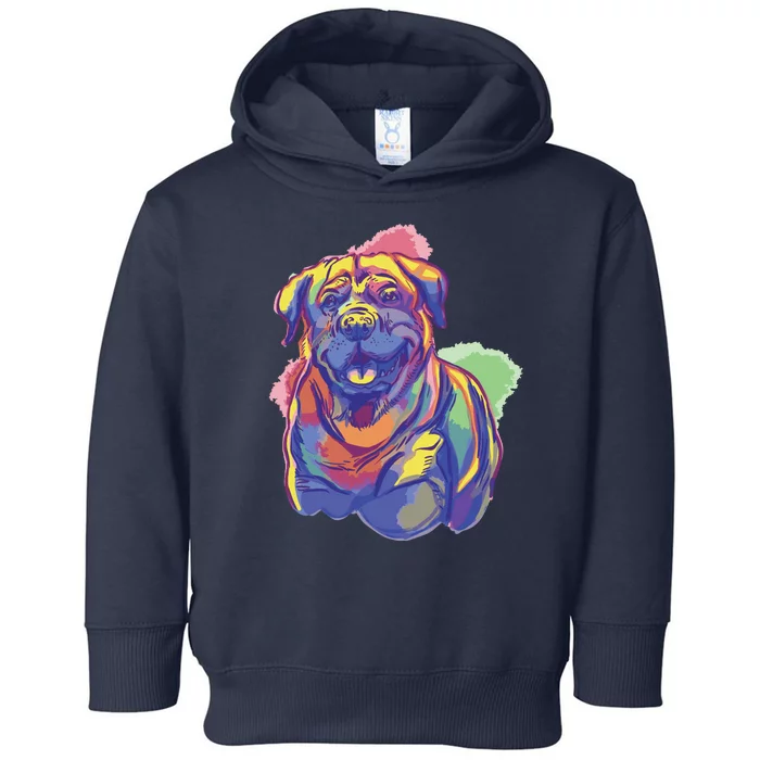 Rottweiler Colorful Dog Toddler Hoodie