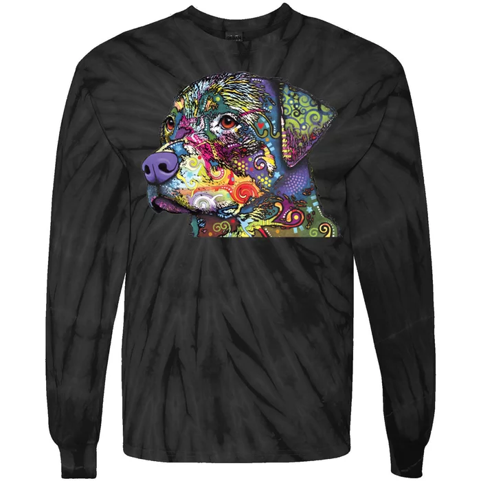 Rottweiler Dog Dean Russo Tie-Dye Long Sleeve Shirt