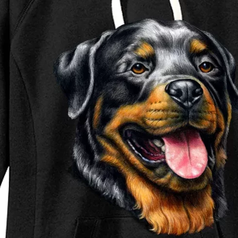 Rottweiler Face Women's Fleece Hoodie