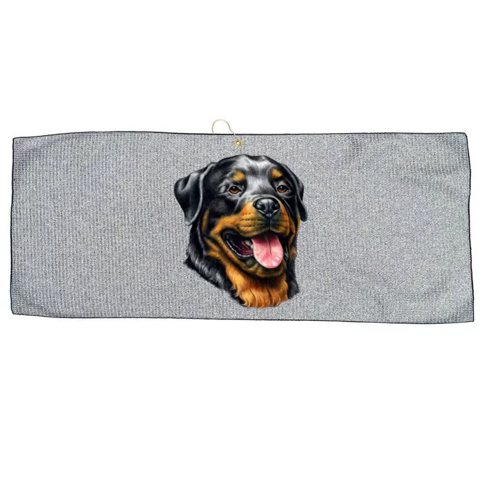 Rottweiler Face Large Microfiber Waffle Golf Towel