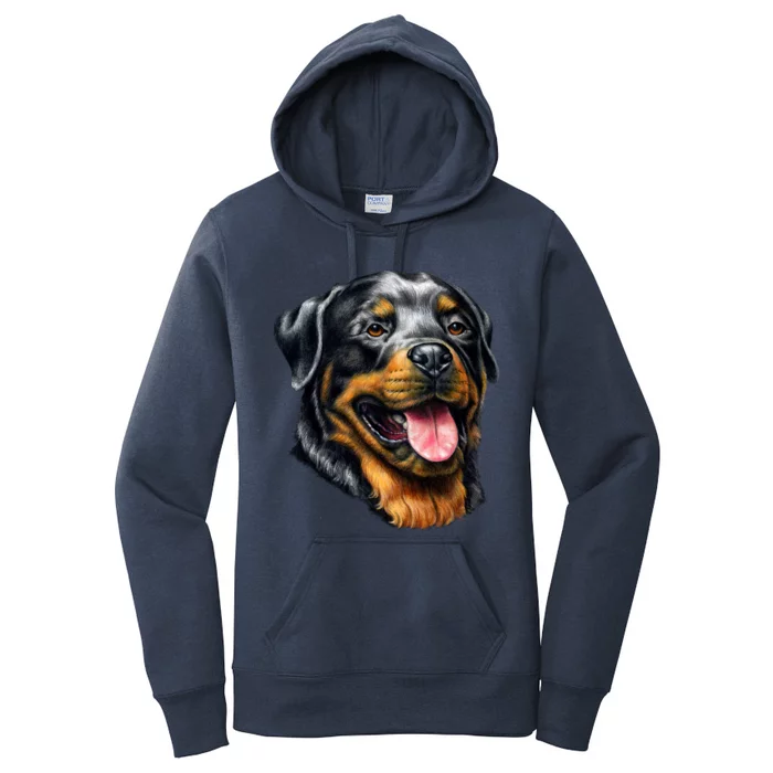 Rottweiler Face Women's Pullover Hoodie