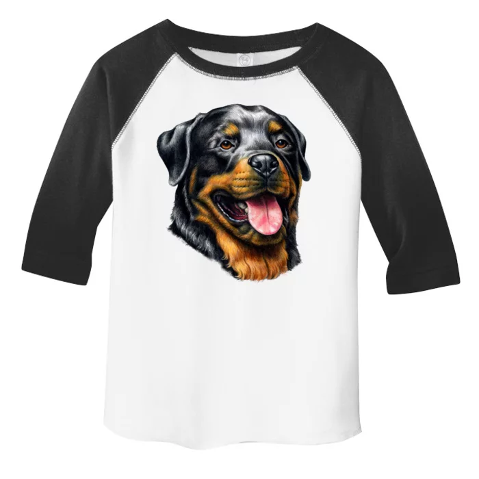 Rottweiler Face Toddler Fine Jersey T-Shirt