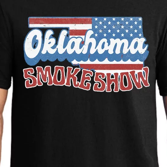 Retro Oklahoma Usa Flag Oklahoma Concert Pajama Set