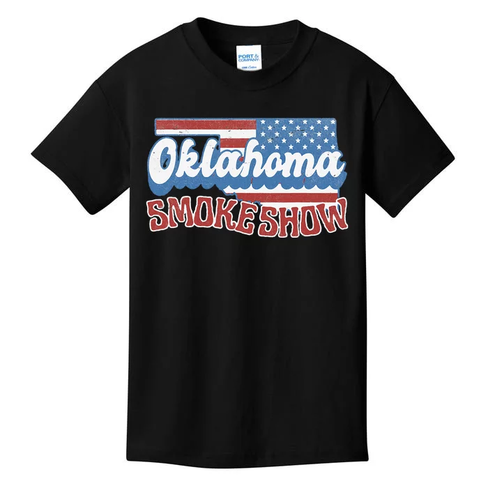 Retro Oklahoma Usa Flag Oklahoma Concert Kids T-Shirt