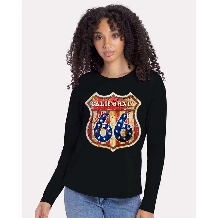 Route 66 California Womens Cotton Relaxed Long Sleeve T-Shirt