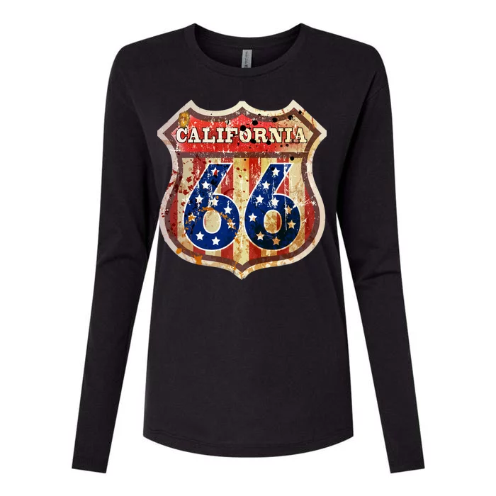 Route 66 California Womens Cotton Relaxed Long Sleeve T-Shirt