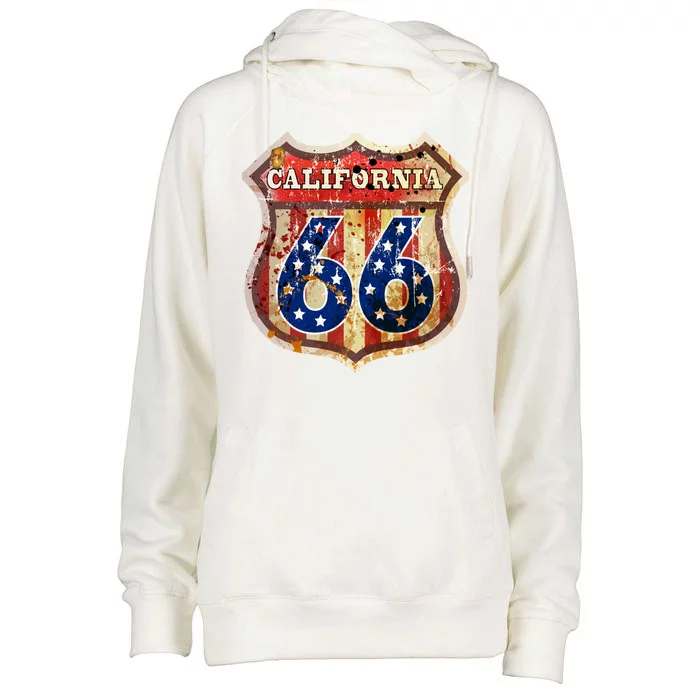 Route 66 California Womens Funnel Neck Pullover Hood