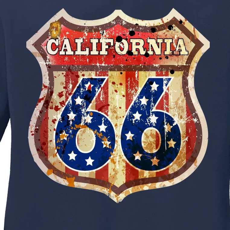 Route 66 California Ladies Long Sleeve Shirt