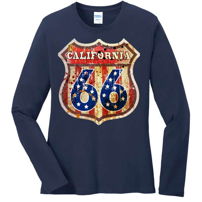 Route 66 California Ladies Long Sleeve Shirt