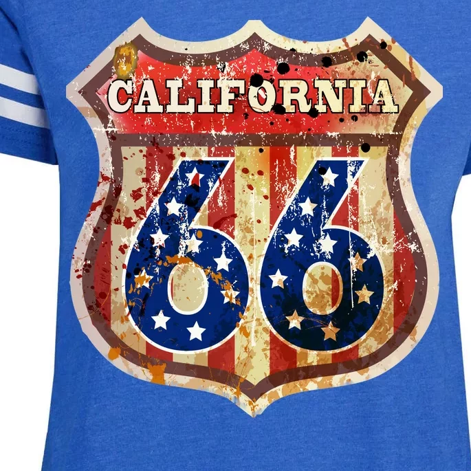 Route 66 California Enza Ladies Jersey Football T-Shirt