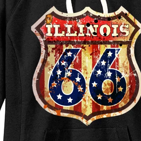 Route 66 Illinois Women's Fleece Hoodie