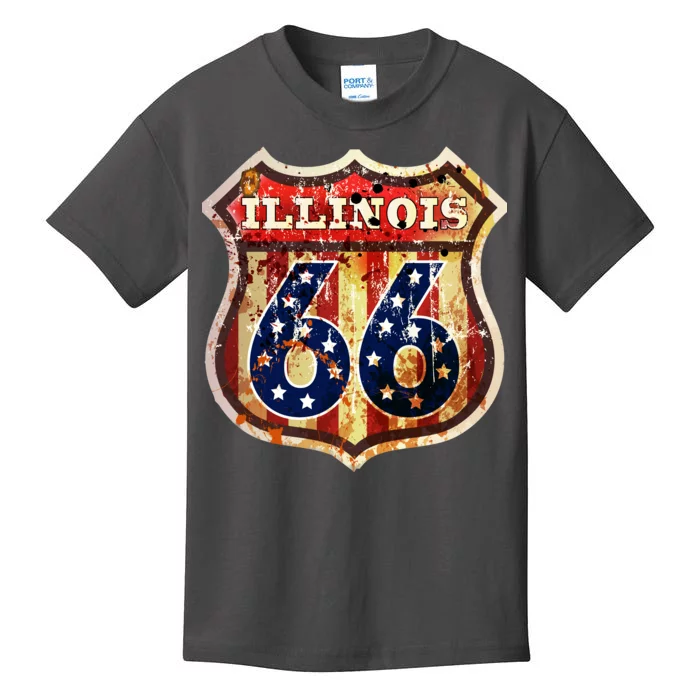 Route 66 Illinois Kids T-Shirt