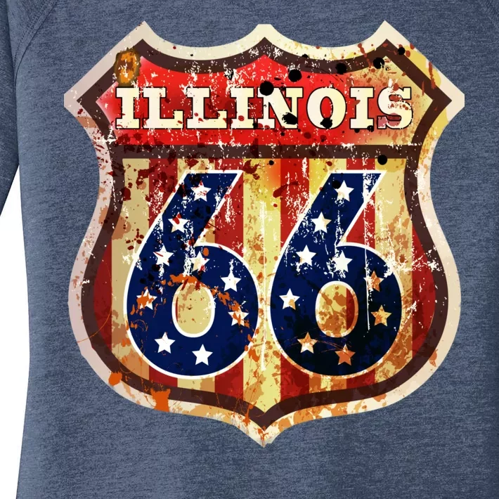 Route 66 Illinois Women's Perfect Tri Tunic Long Sleeve Shirt