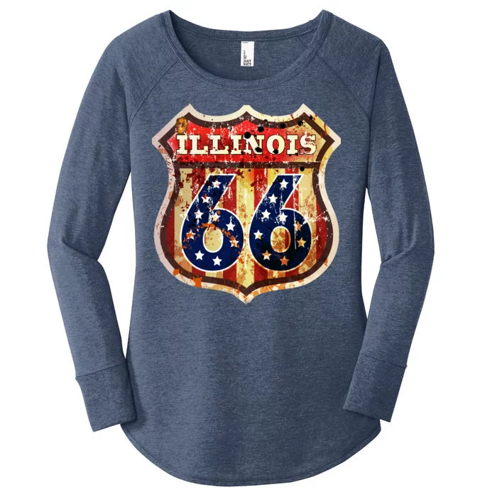 Route 66 Illinois Women's Perfect Tri Tunic Long Sleeve Shirt