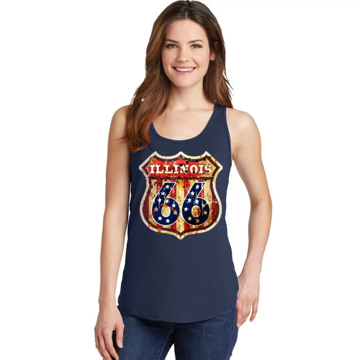 Route 66 Illinois Ladies Essential Tank