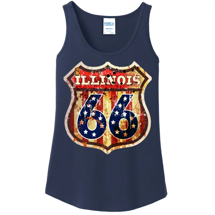 Route 66 Illinois Ladies Essential Tank