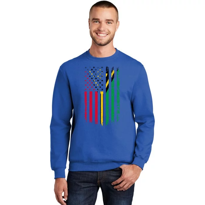 Republic Of Vanuatu Roots Nivanuatu American Flag Roots Tall Sweatshirt