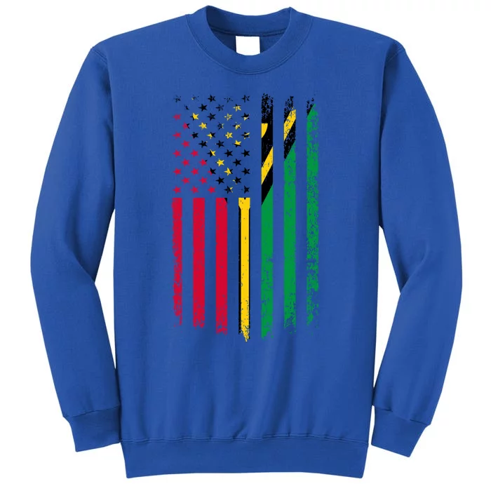 Republic Of Vanuatu Roots Nivanuatu American Flag Roots Tall Sweatshirt