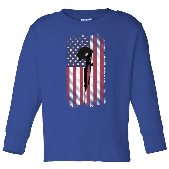 Remember Our Veterans Honor The Fallen Soldier Gift Toddler Long Sleeve Shirt