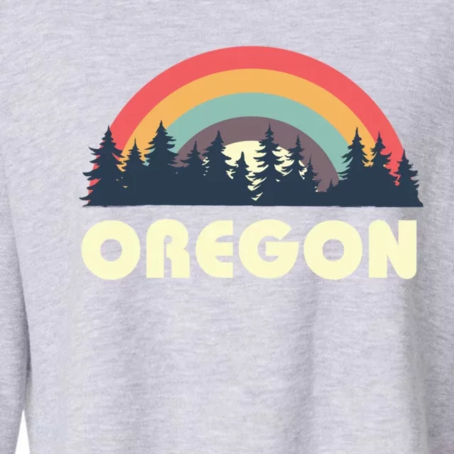 Retro Oregon Vintage Pnw Pacific Northwest Gift Cropped Pullover Crew