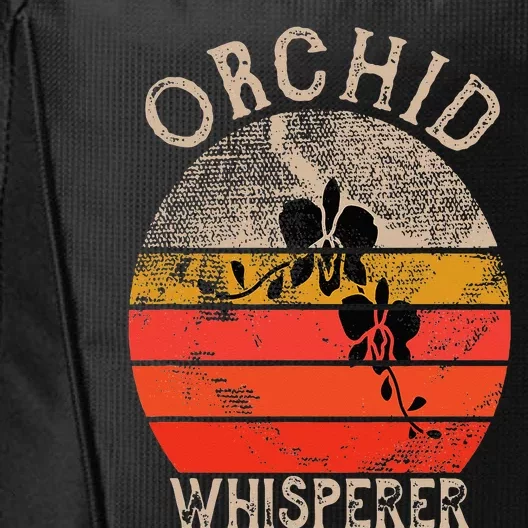 Retro Orchid Whisperer Funny Orchids Flower Lover Gardener City Backpack