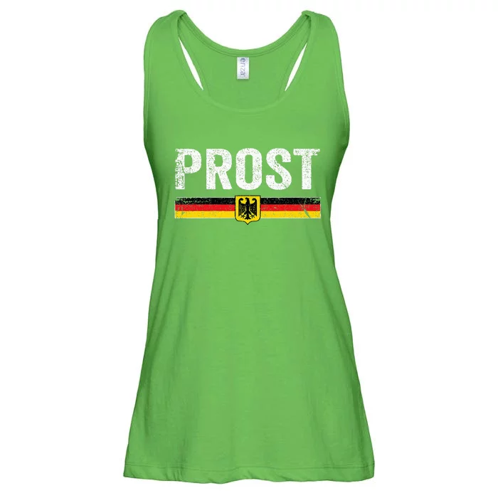 Retro Oktoberfest Women German Flag Prost Ladies Essential Flowy Tank