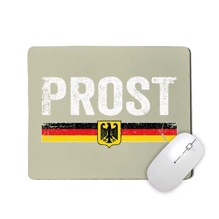 Retro Oktoberfest Women German Flag Prost Mousepad