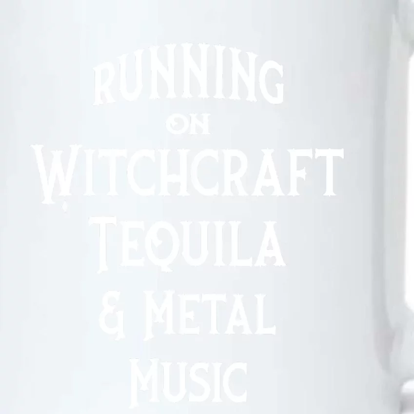 Running On Witchcraft Tequila And Metal Music Cheeky Witch Black Color Changing Mug