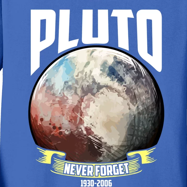 Remember Pluto 1930gift2006 Pluto Never Forget Funny Gift Kids Long Sleeve Shirt