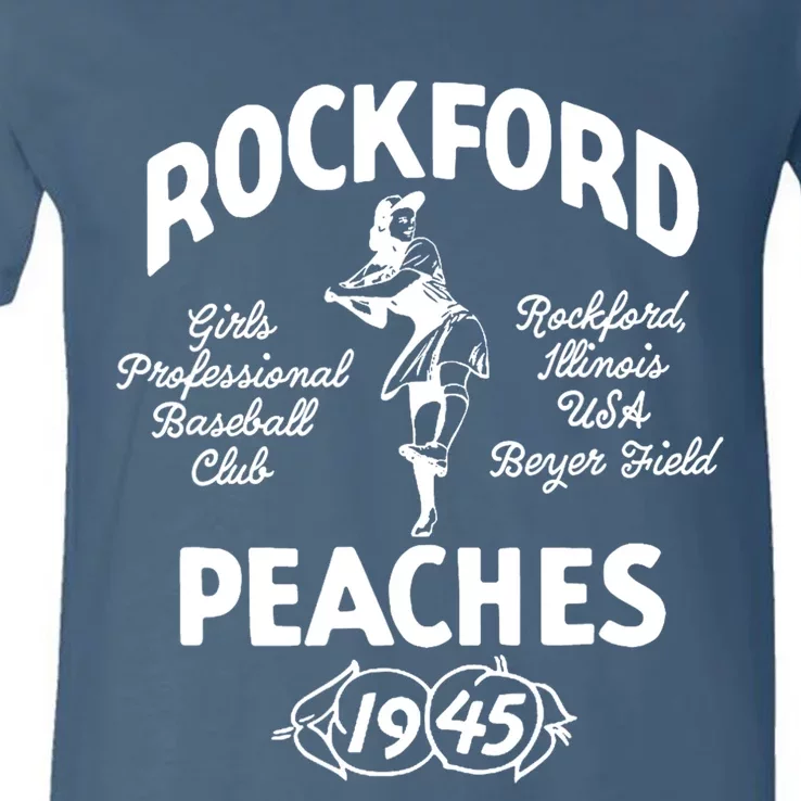 Rockford Peaches 1945 V-Neck T-Shirt