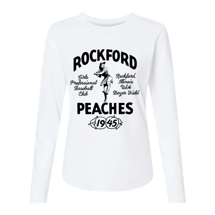 Rockford Peaches 1945 Womens Cotton Relaxed Long Sleeve T-Shirt