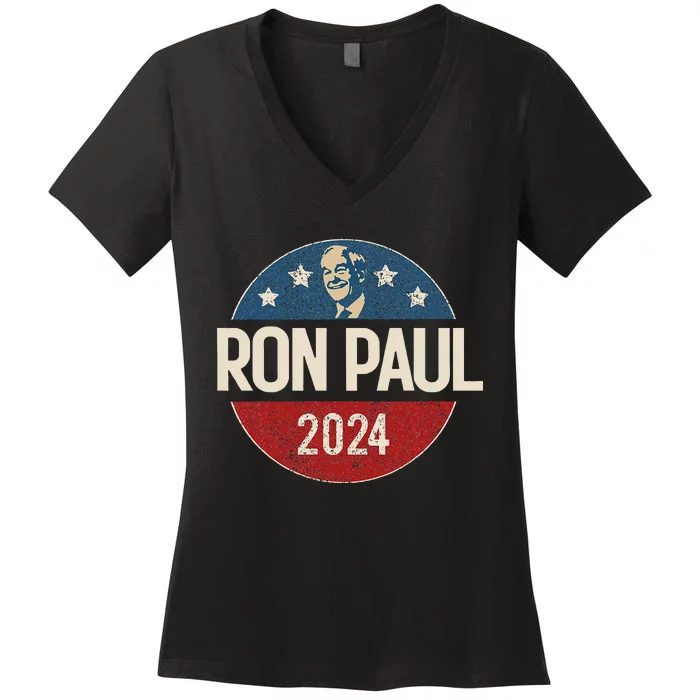 Ron Paul 2024 Libertarian Political Gift Women's V-Neck T-Shirt