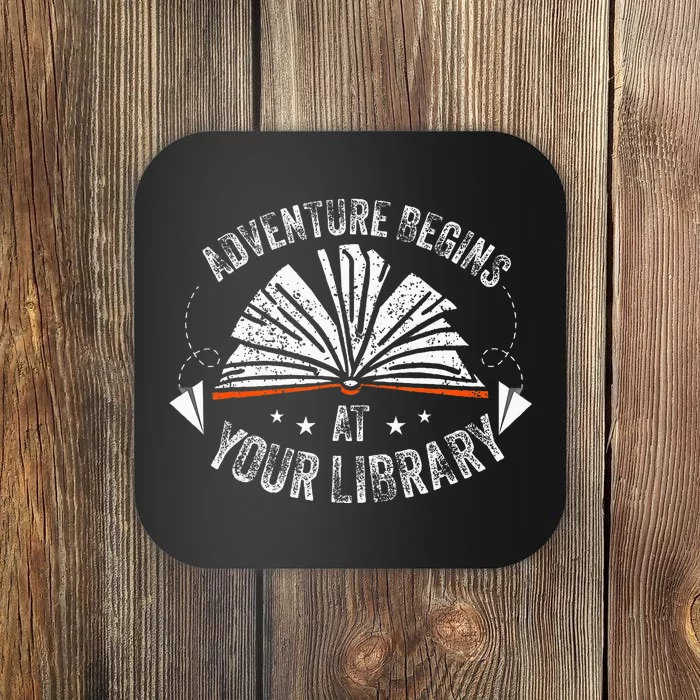 Reading Program 2024 Adventure Begins At Your Library Coaster