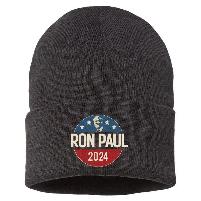 Ron Paul 2024 Libertarian Political Gift Sustainable Knit Beanie