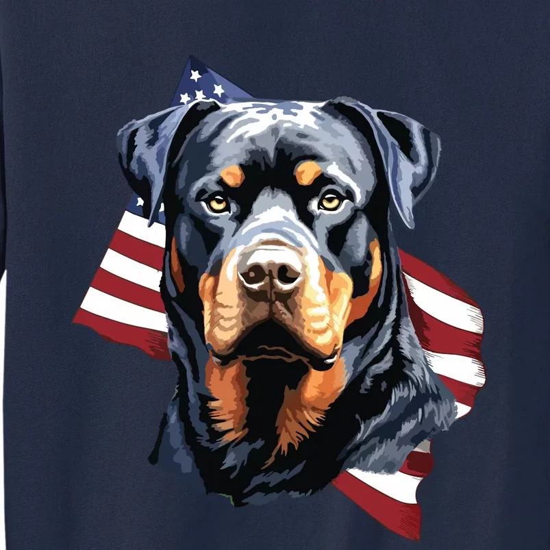 Rottweiler Patriotic 4th Of July Dog Lover American USA Tall Sweatshirt