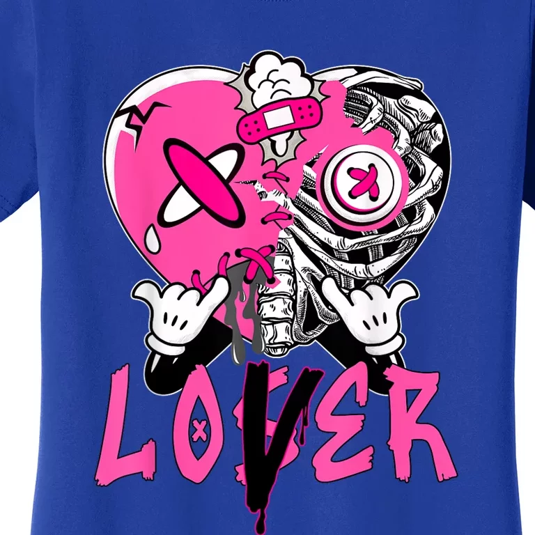 Racer Pink 5s Tee To Match Loser Lover Heart 5 Racer Blue Women's T-Shirt