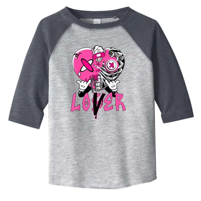 Racer Pink 5s Tee To Match Loser Lover Heart 5 Racer Blue Toddler Fine Jersey T-Shirt