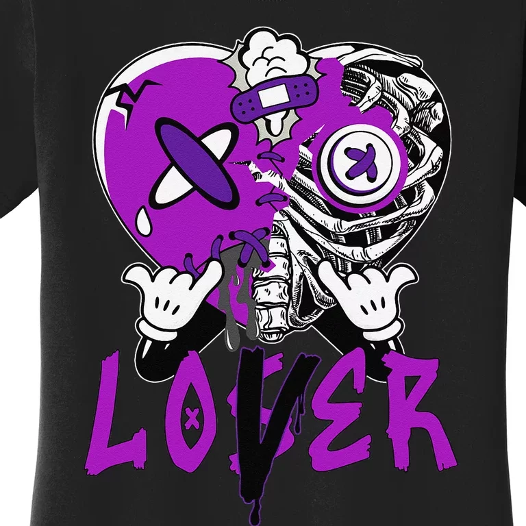 Racer Purple 5s Tee To Match Loser Lover Heart 5 Racer Blue Women's T-Shirt