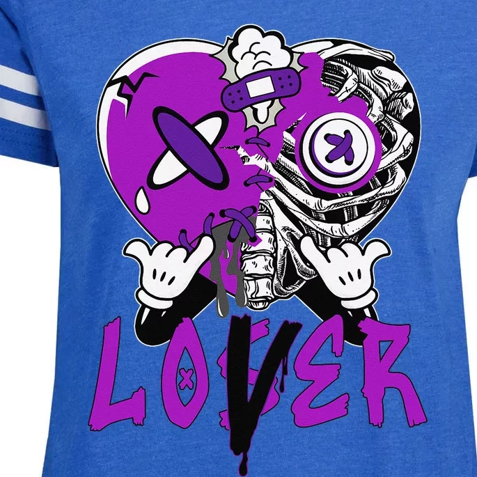 Racer Purple 5s Tee To Match Loser Lover Heart 5 Racer Blue Enza Ladies Jersey Football T-Shirt